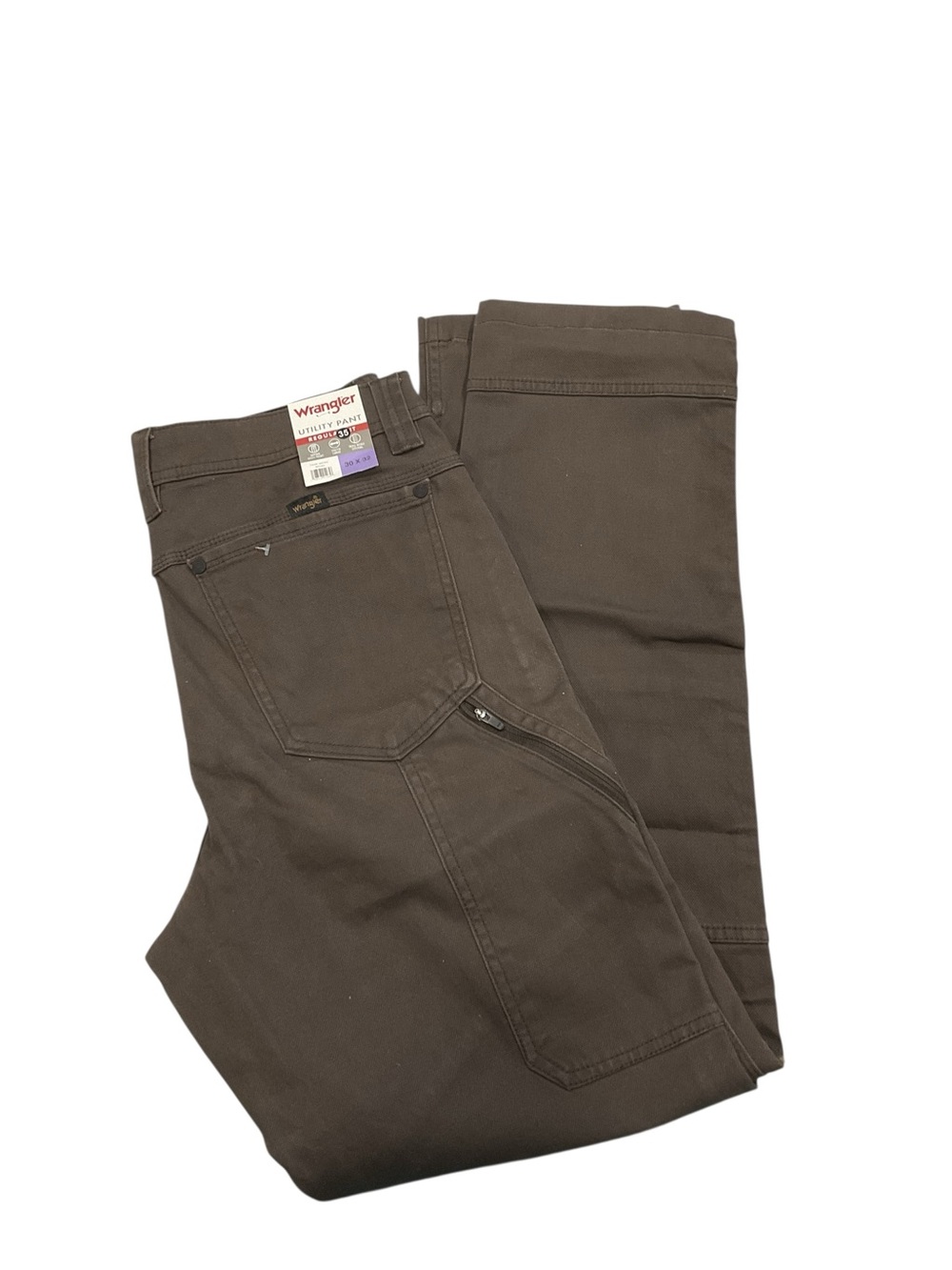 Wrangler Men’s Brown Relaxed Fit Work Jeans 30 x 32